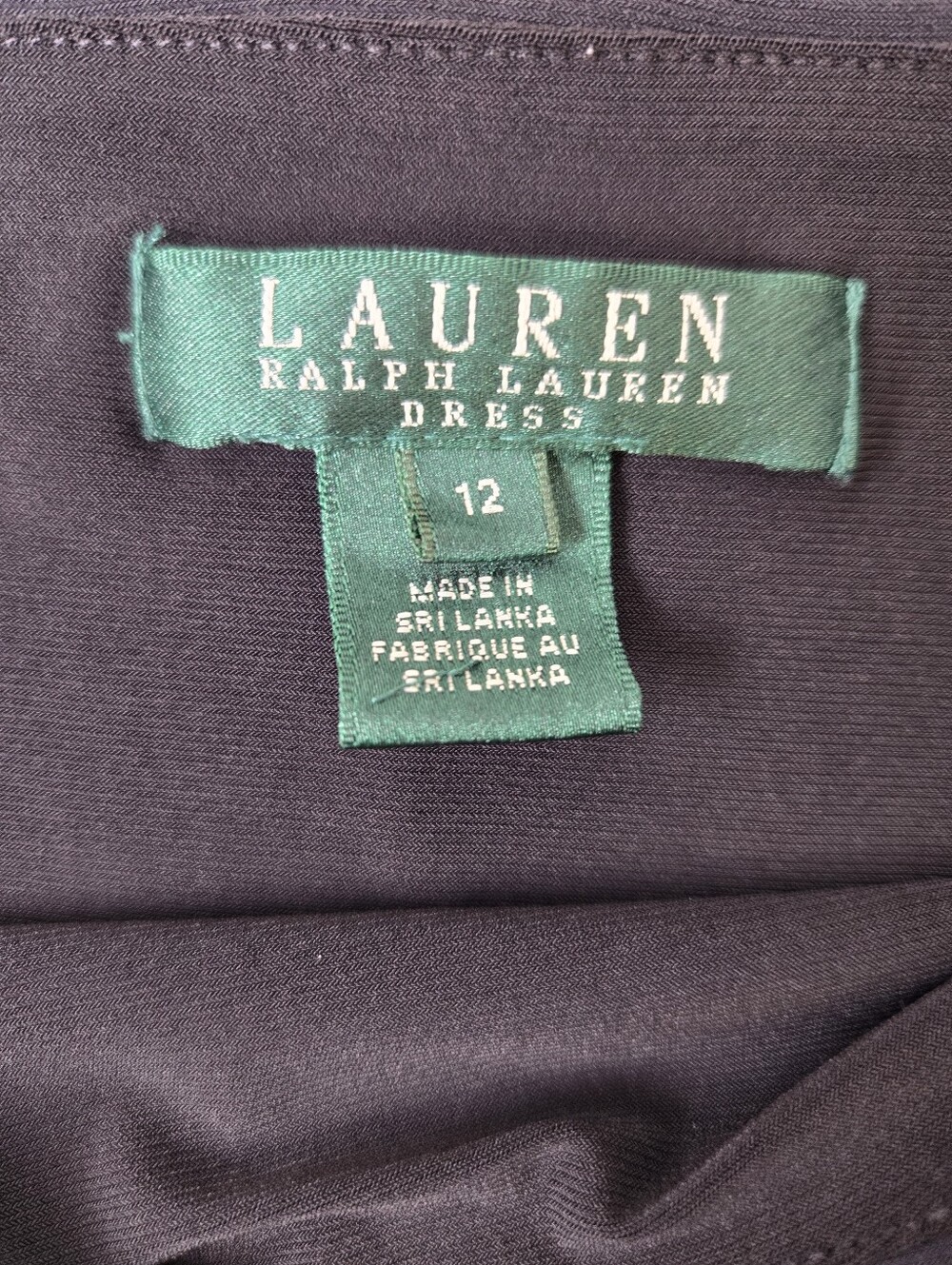 Lauren Ralph Lauren Dress Womens 12 Black White Striped Fit Flare Classic - Picture 2 of 10